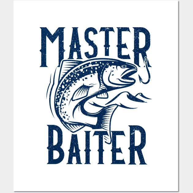 Master Baiter blue print Wall Art by G! Zone